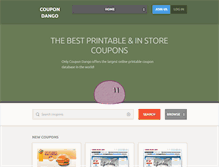 Tablet Screenshot of coupondango.com